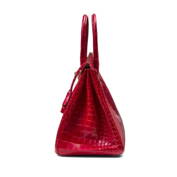 Hermès Braise Shiny Porosus Crocodile Birkin 35 Gold Hardware - Picture 3 of 7